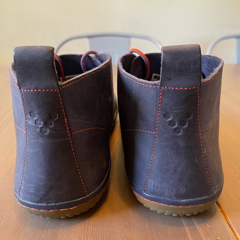 Vivo Barefoot Gobi 2 Urban Dark Blue with Red Stitching Leather Boots - Size 12 - Picture 8 of 10